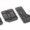 V8 Supercar Billet Pedal Pads - Black Back